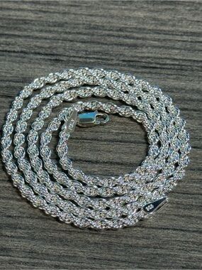 21” 925 Silver Filled Rope Chain – Italy Stamp
